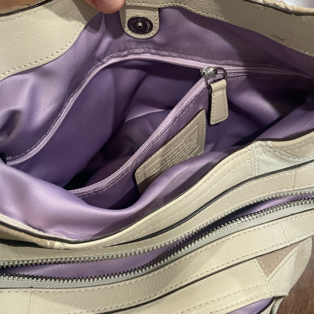 Like New Coach Patchwork Leather Shoulder Bag in … - image 13